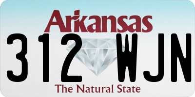 AR license plate 312WJN