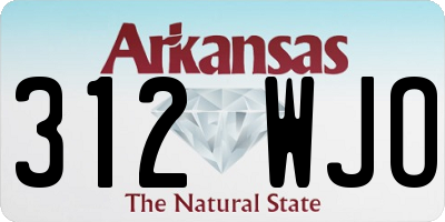 AR license plate 312WJO