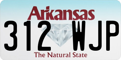AR license plate 312WJP