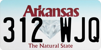 AR license plate 312WJQ
