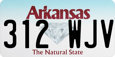 AR license plate 312WJV