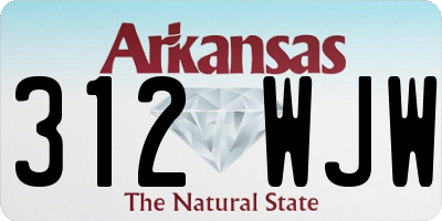 AR license plate 312WJW