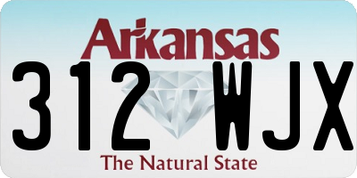 AR license plate 312WJX
