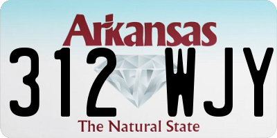 AR license plate 312WJY