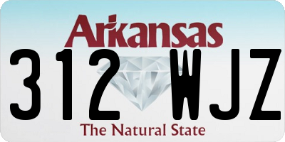 AR license plate 312WJZ