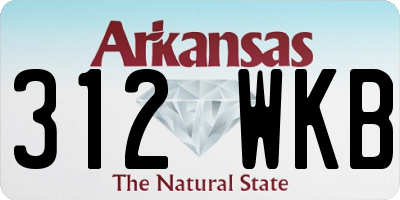 AR license plate 312WKB
