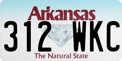 AR license plate 312WKC