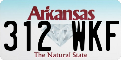 AR license plate 312WKF