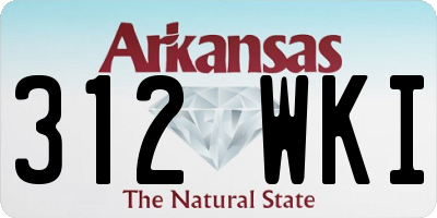 AR license plate 312WKI