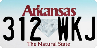 AR license plate 312WKJ