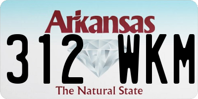 AR license plate 312WKM