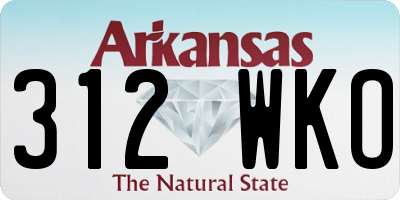 AR license plate 312WKO