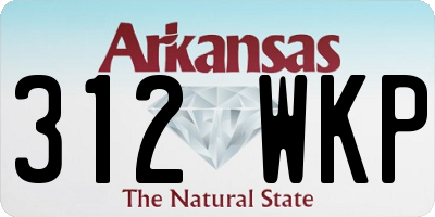 AR license plate 312WKP