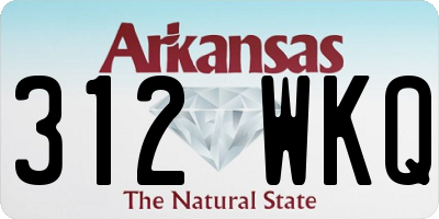 AR license plate 312WKQ