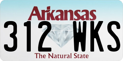 AR license plate 312WKS