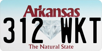 AR license plate 312WKT