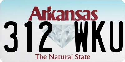 AR license plate 312WKU