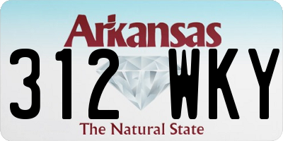 AR license plate 312WKY