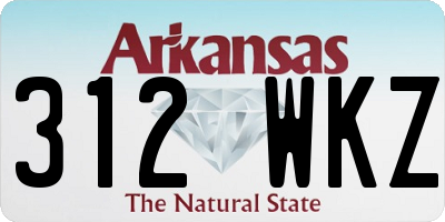 AR license plate 312WKZ