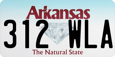 AR license plate 312WLA