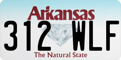AR license plate 312WLF