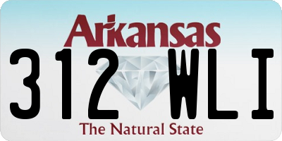 AR license plate 312WLI
