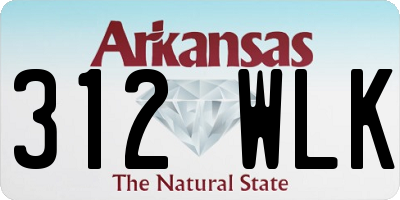 AR license plate 312WLK