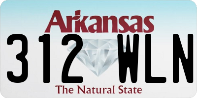 AR license plate 312WLN