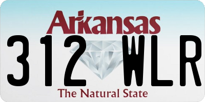 AR license plate 312WLR