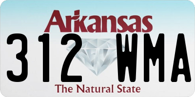AR license plate 312WMA
