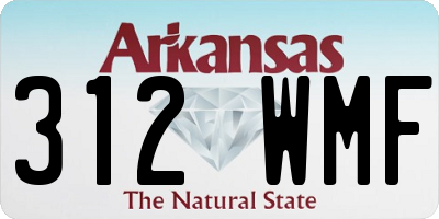 AR license plate 312WMF