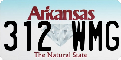 AR license plate 312WMG