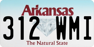 AR license plate 312WMI
