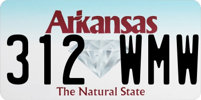 AR license plate 312WMW