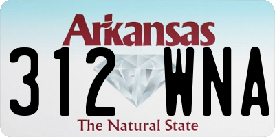 AR license plate 312WNA