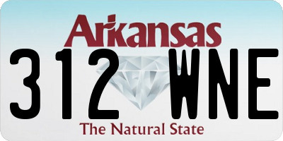 AR license plate 312WNE