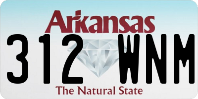 AR license plate 312WNM