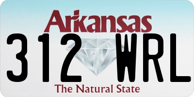 AR license plate 312WRL