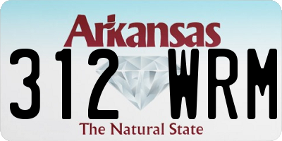 AR license plate 312WRM