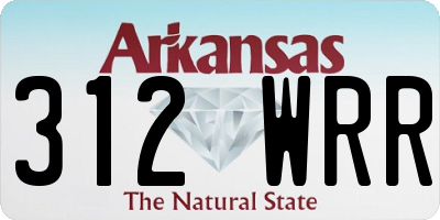 AR license plate 312WRR