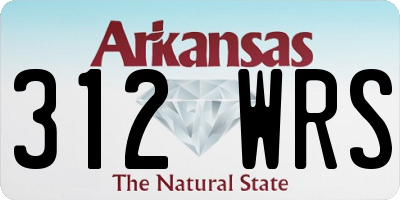 AR license plate 312WRS