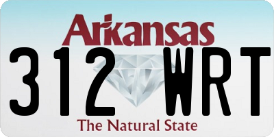AR license plate 312WRT