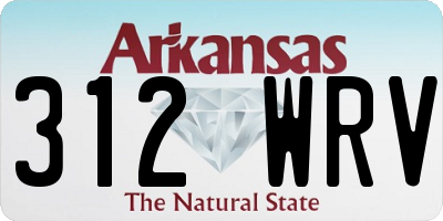 AR license plate 312WRV