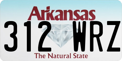 AR license plate 312WRZ