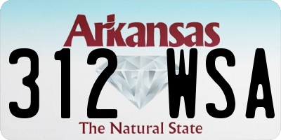 AR license plate 312WSA