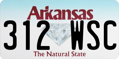 AR license plate 312WSC