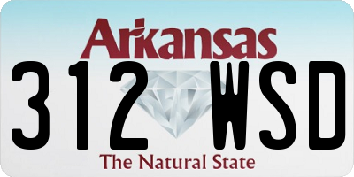 AR license plate 312WSD