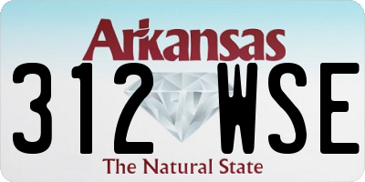AR license plate 312WSE
