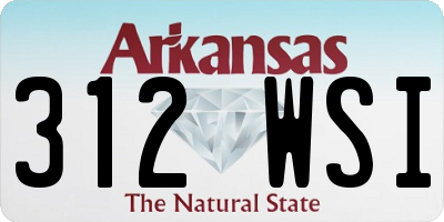 AR license plate 312WSI