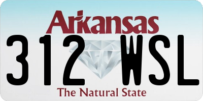 AR license plate 312WSL